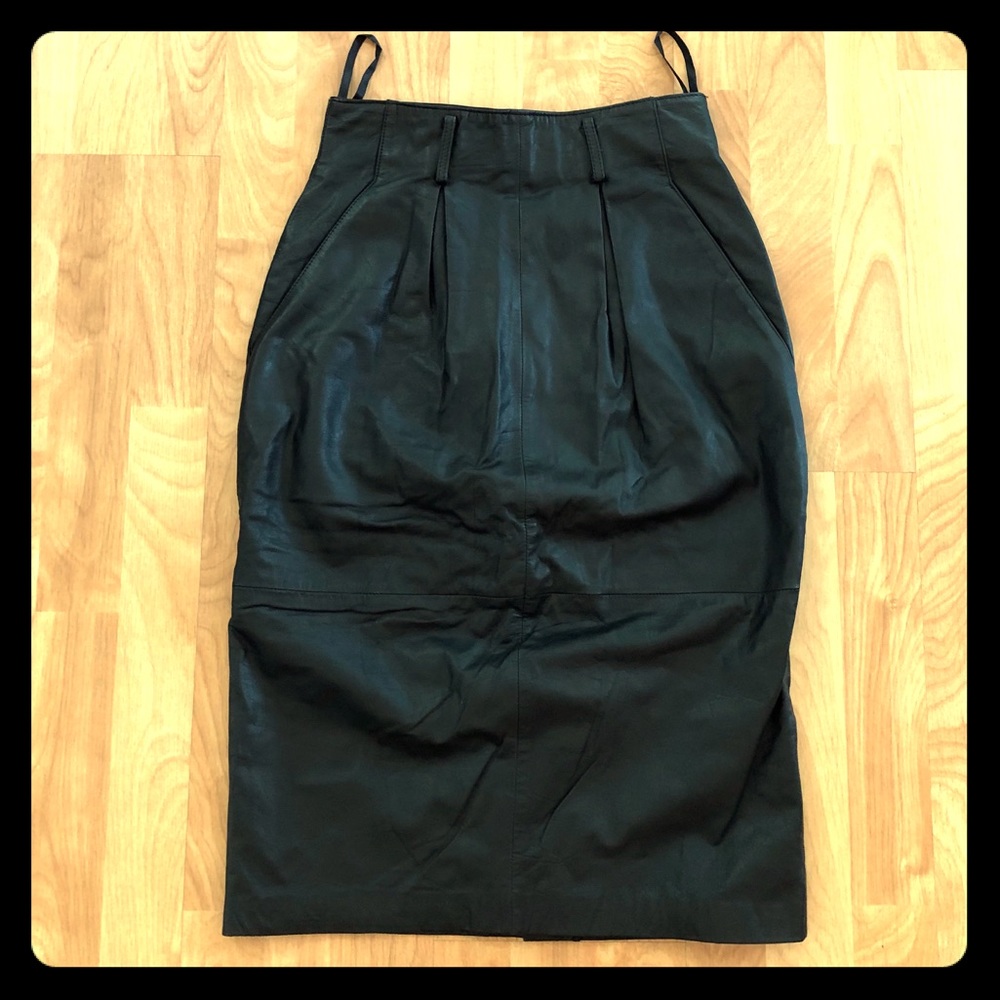Vintage Avanti Leather Pencil Skirt